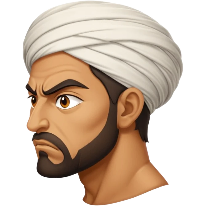 in profile, angry Iranian emoji