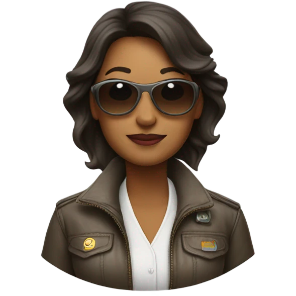 Mom wearing aviators emoji