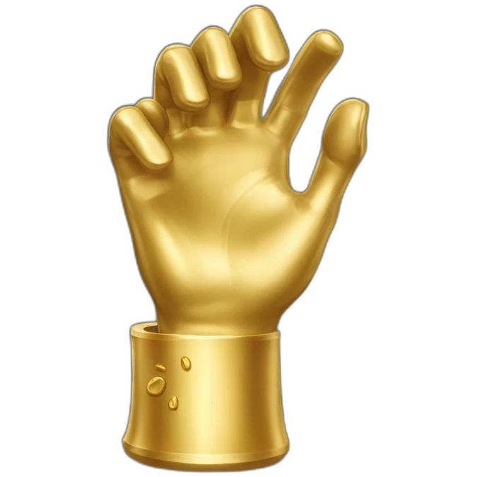 hand grabbin gold ingot emoji