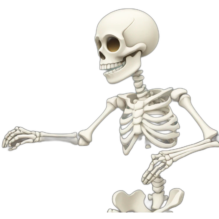 Skeleton being bored emoji