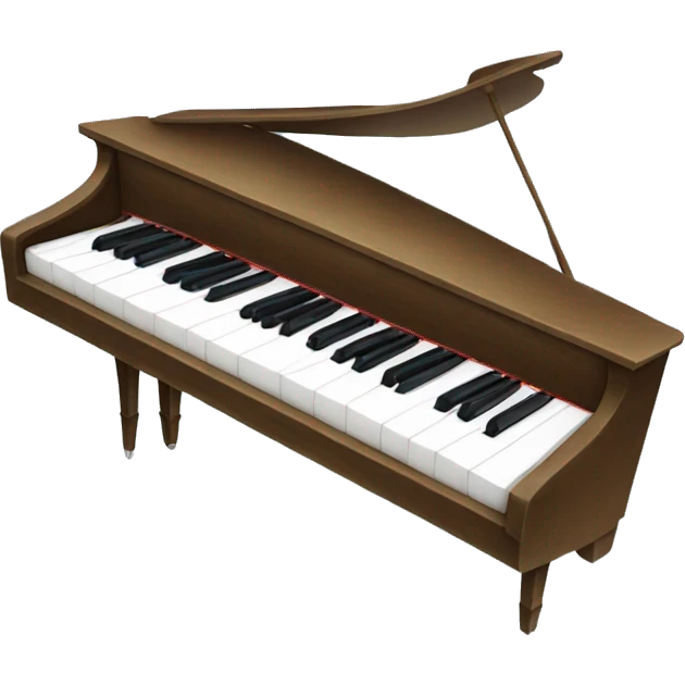piano with a mouth open and teeth s emoji