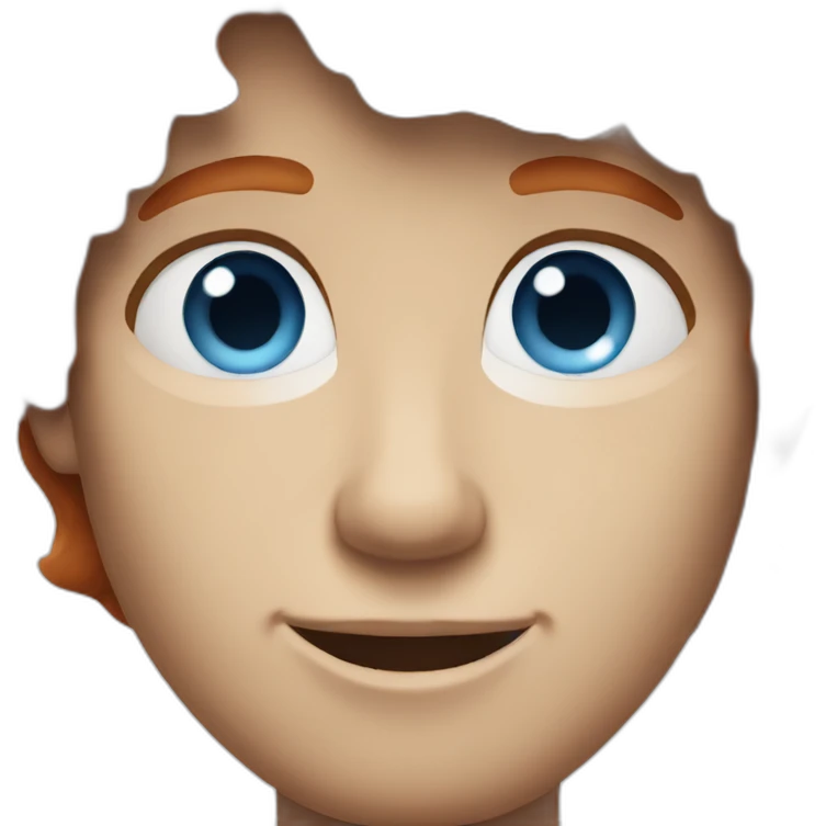Redhead guy with blue eyes emoji