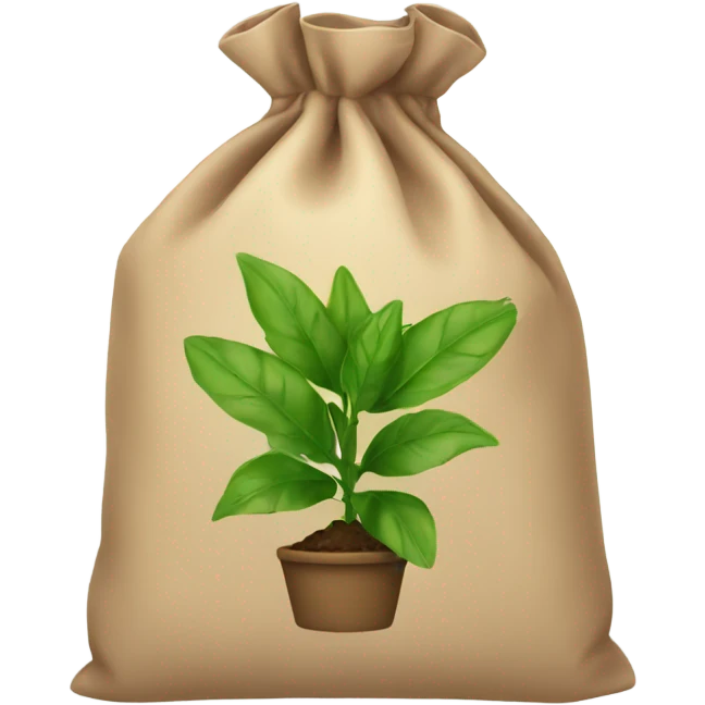 Bag with plant material  emoji