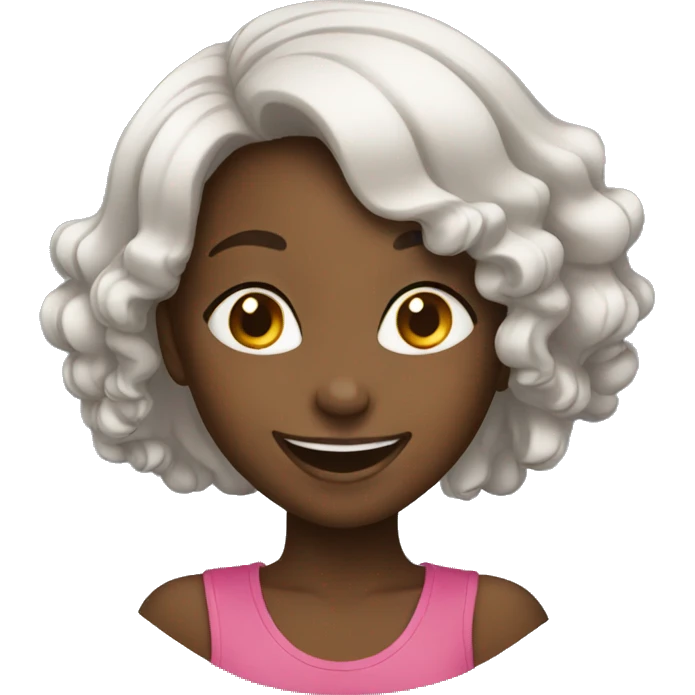 happy black girl emoji