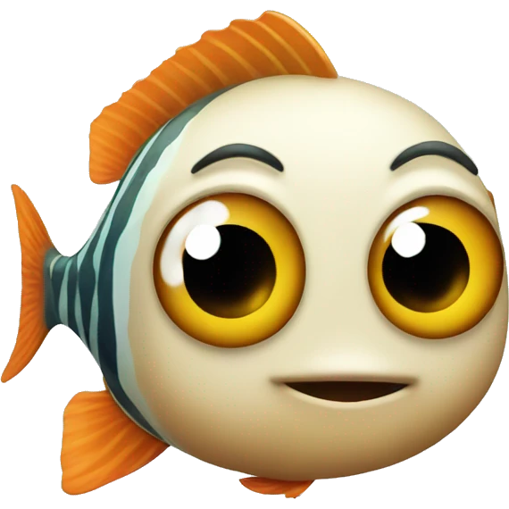 Fish looking straight forward emoji