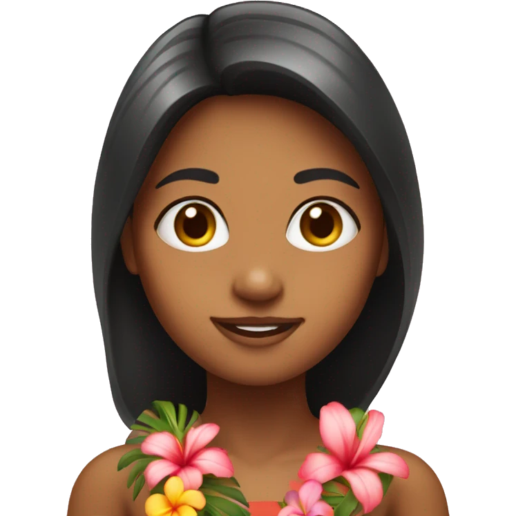 girl with hawaiian follower  emoji