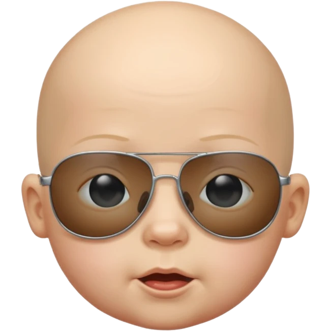 bald baby with sunglasses emoji
