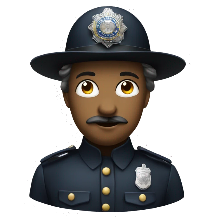 Victorian era police officer old helmet emoji