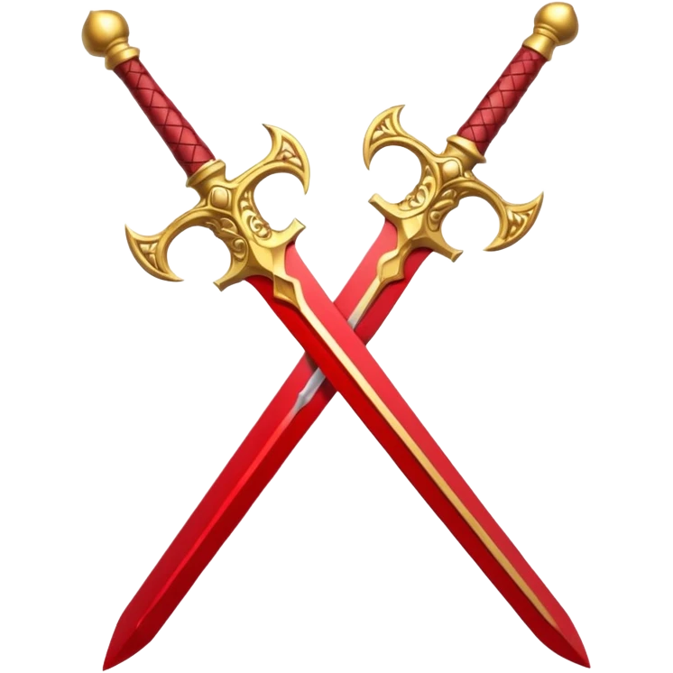 red and gold sword emoji