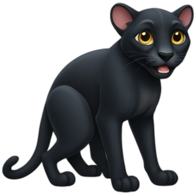 Bagheera with paws and tail emoji