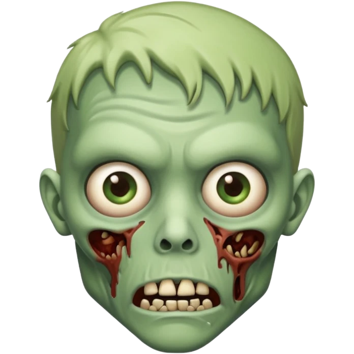 Eye rolling zombie emoji