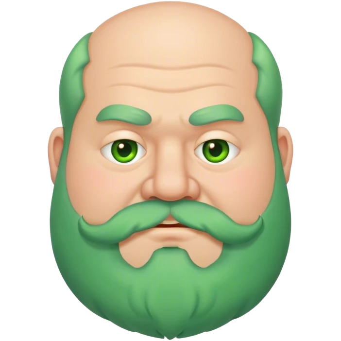 A fat man with a green beard emoji