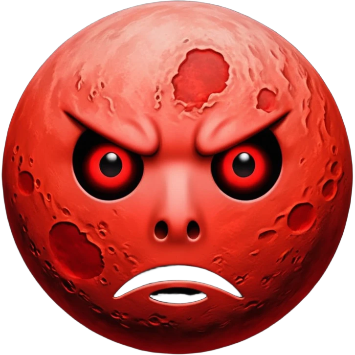 a red moon with no face just pure terror  emoji