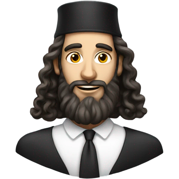 An orthodox Jewish man with hair curls emoji