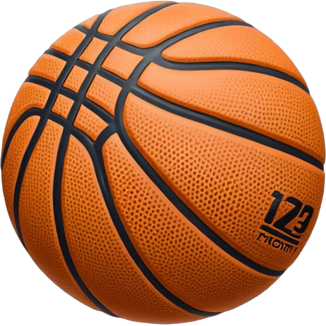 Black basketball colored black emoji