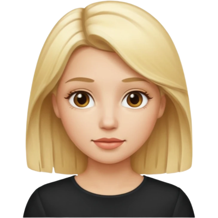 Mujer rubia cabello degrade rubio emoji