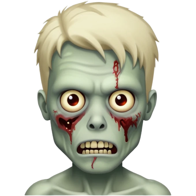 zombie with workout man hair  emoji