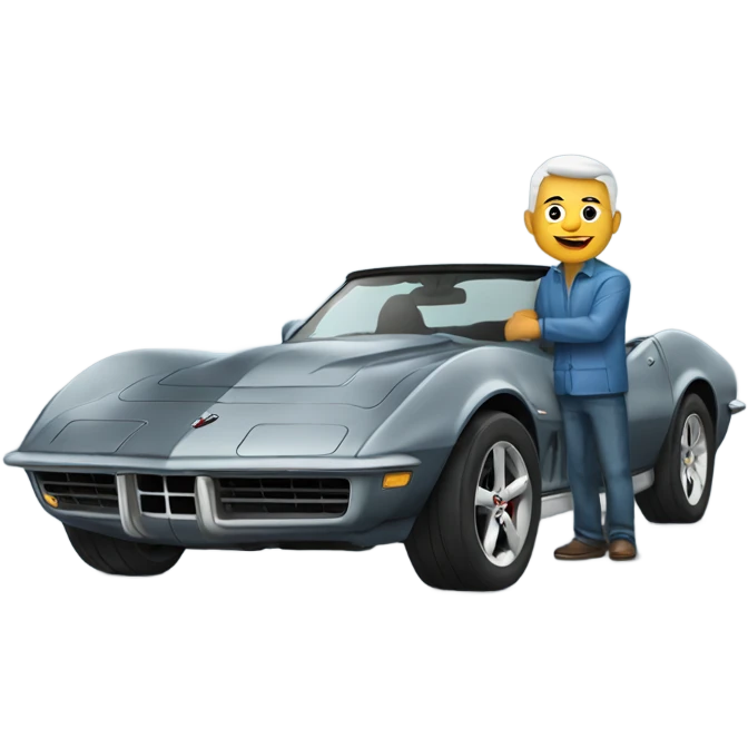 Dad in a corvette emoji