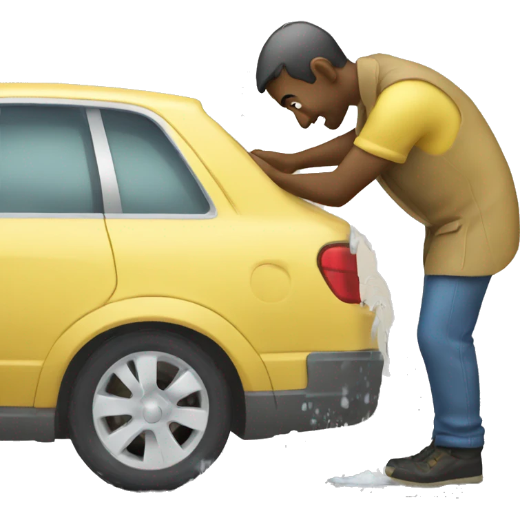 man washing a car emoji