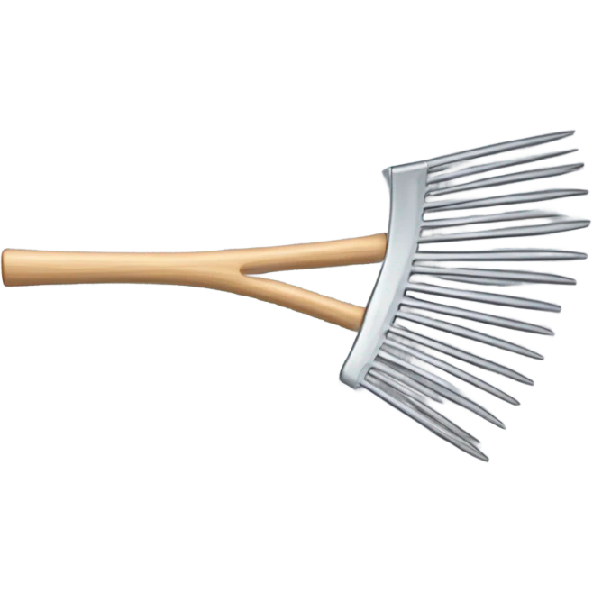A garden rake emoji