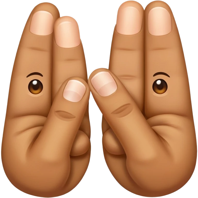 Two fingers pointing at each other emoji