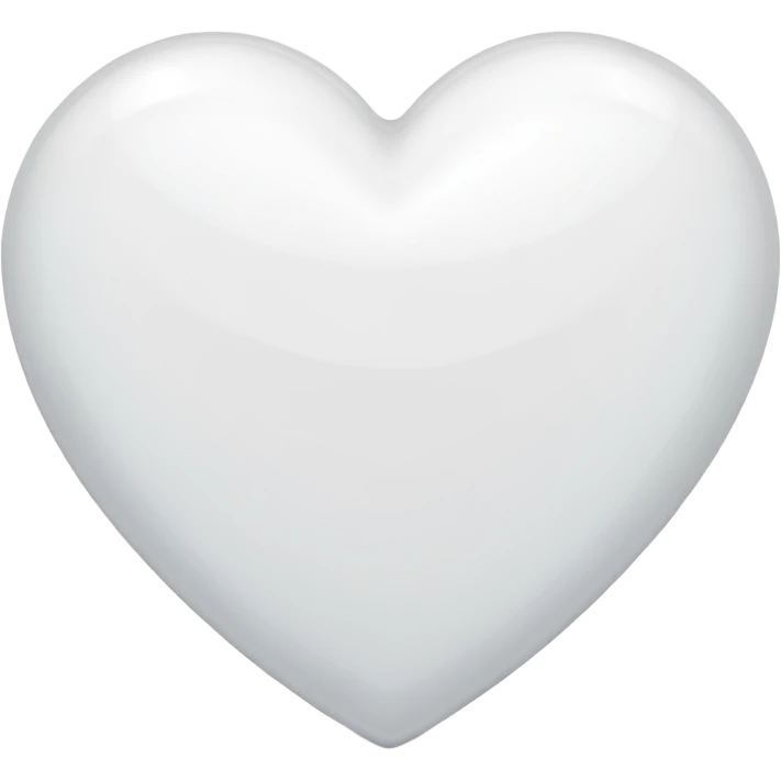white heart with a soft shadow emoji