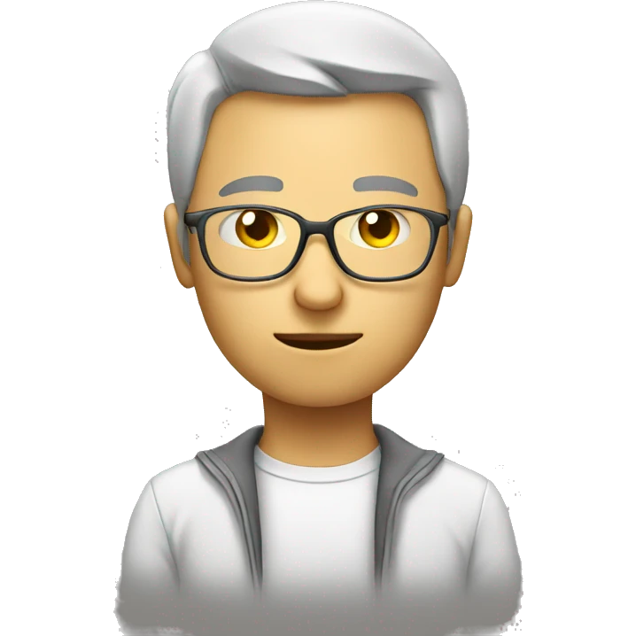 Open minded person with glass emoji