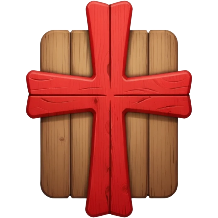 A simple scarlet-red cross emoji