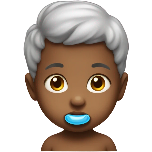 Baby with a binkey emoji