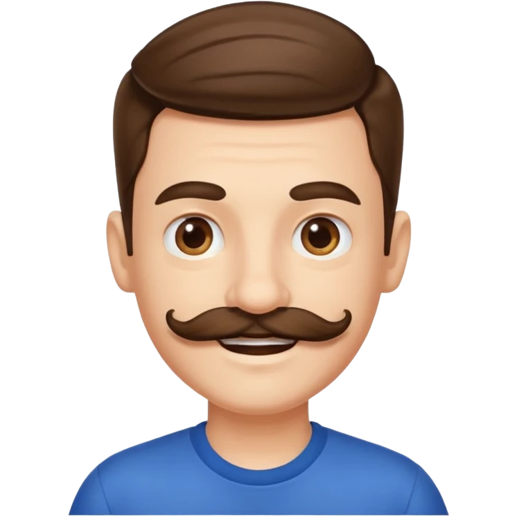 mustache Young boy,Big mustache.
negative: Dont use same face. emoji