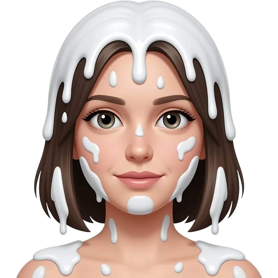 make bonnie white with glue staines all over her face make the glue staines white and gooey emoji