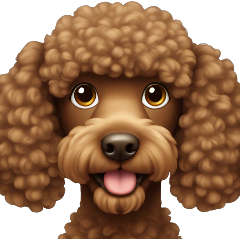 Brown poodle emoji