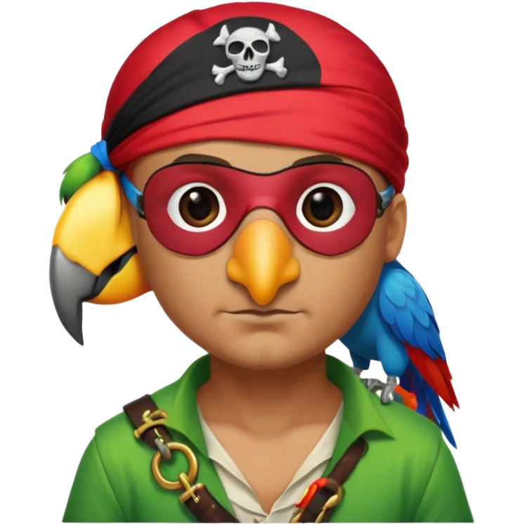 pirate and parrot emoji