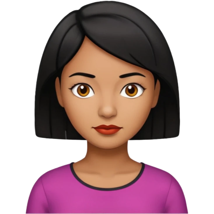 mujer colombiana con pelo corto emoji