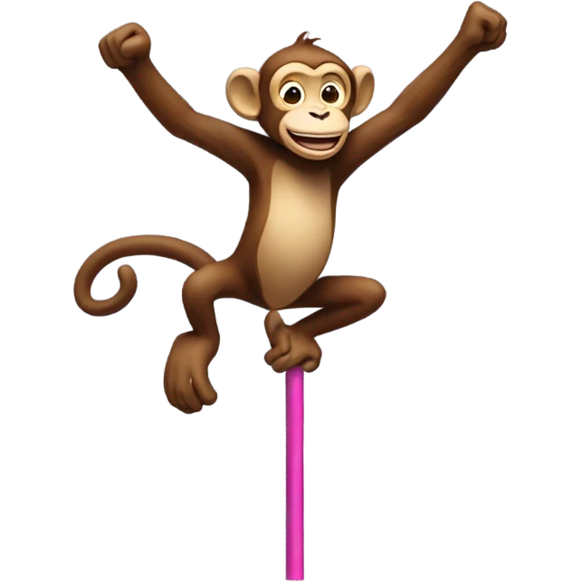 monkey on a pogo stick  emoji