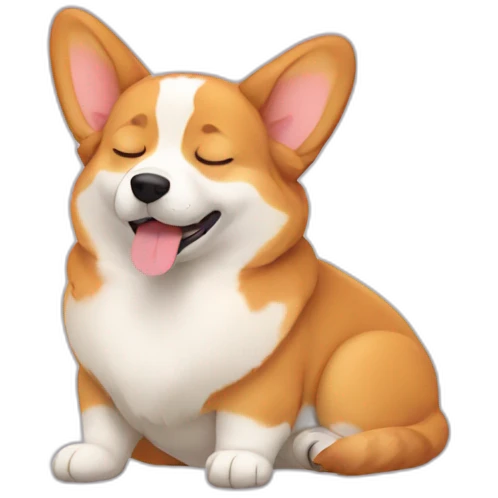 sleeping corgi emoji