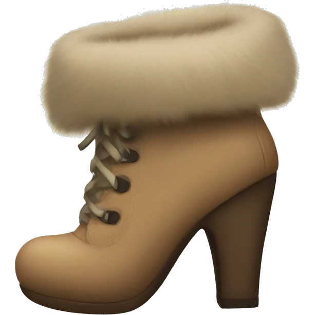 Fur heel shoe ios style emoji