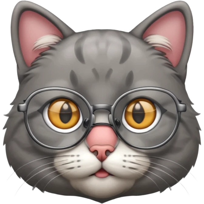 gatto con gli occhiali emoji