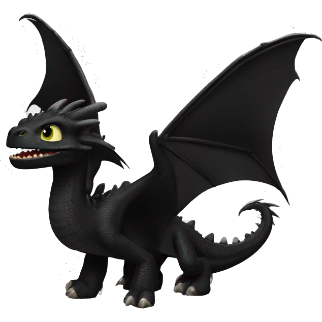 Dragón negro furia nocturna how to train your dragon emoji