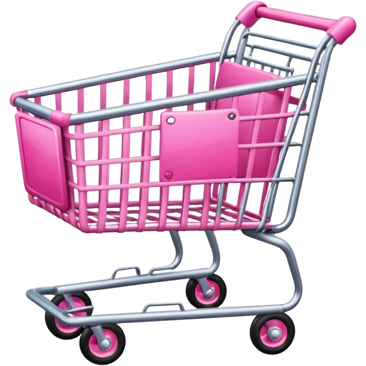 Pink shopping cart emoji
