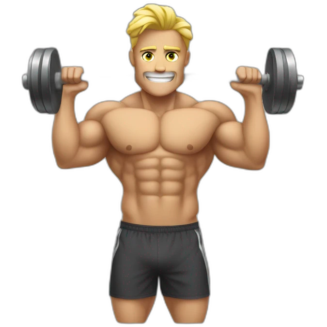 Bodybuilder leonpumping iron emoji