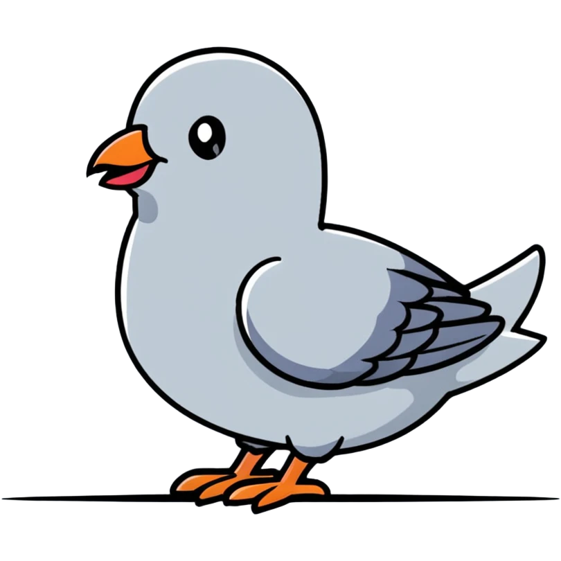 pigeon carefully parking a car in a parking spot emoji