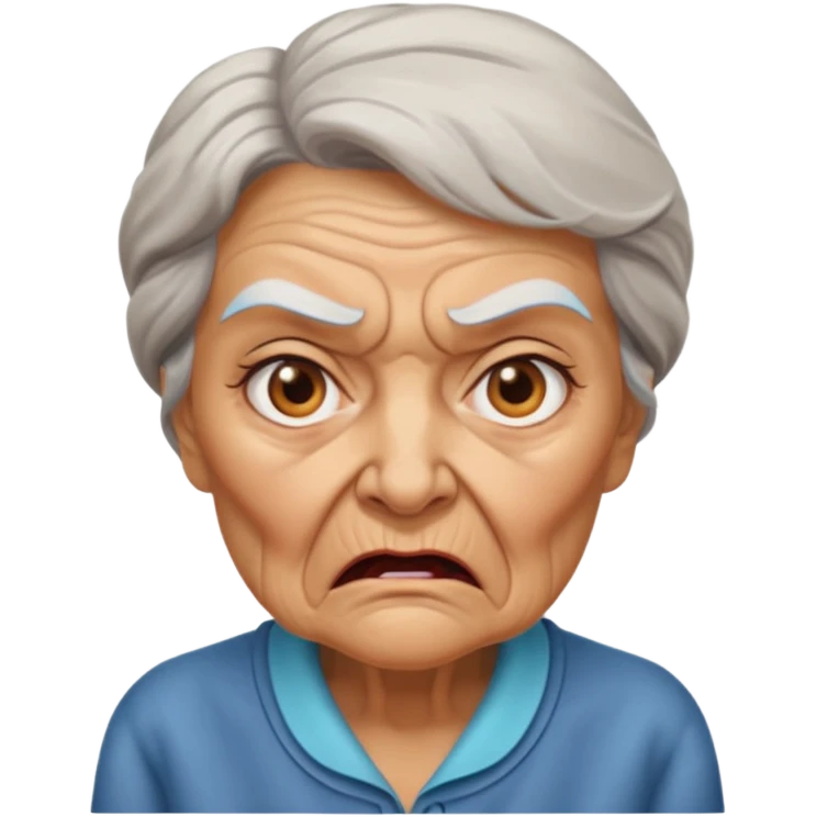 old lady face slap emoji