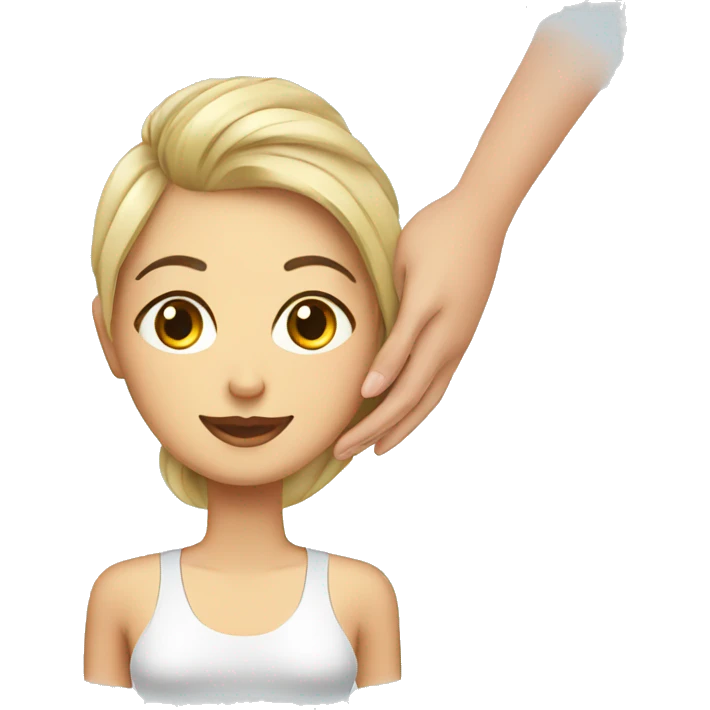 beautician giving massage to patient emoji