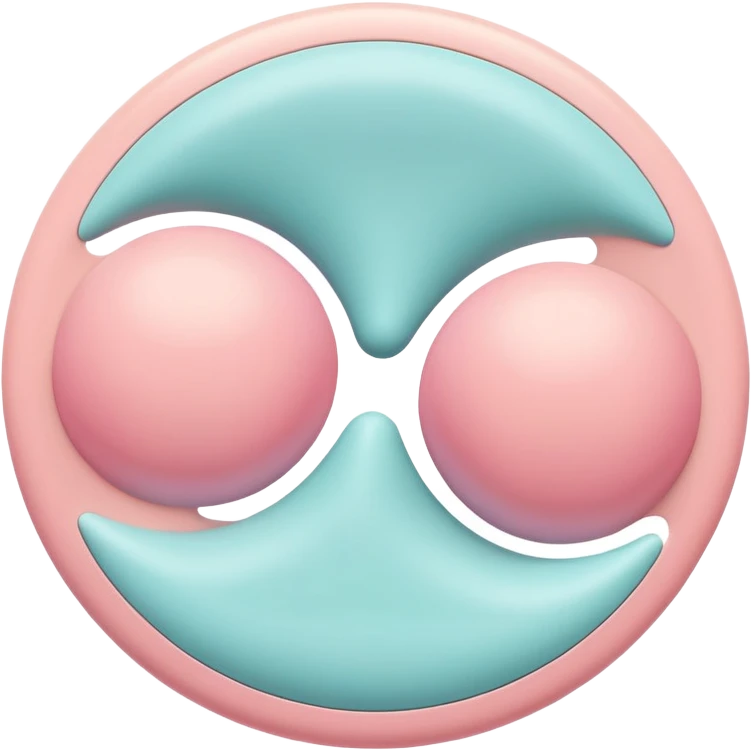 playful and abstract depiction of two round shapes suggestive of boobs, no explicit detail emoji