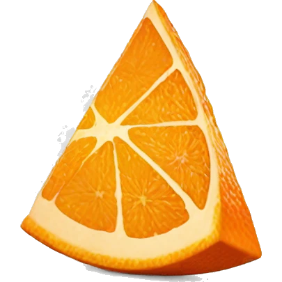 3D Orange slice  emoji