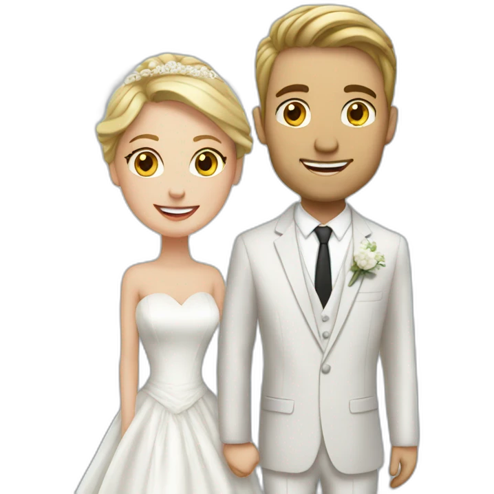 white couple people wedding emoji