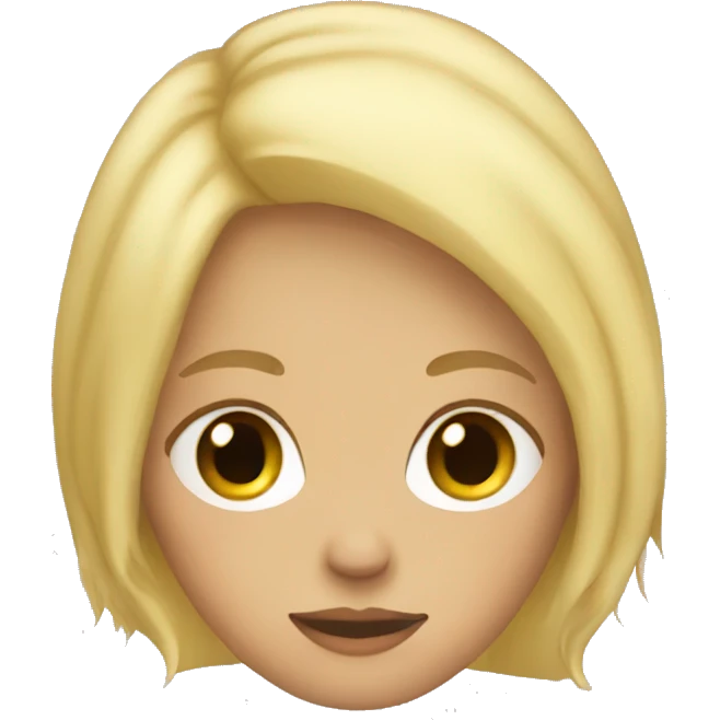 Girl with blonde hair sleep emoji