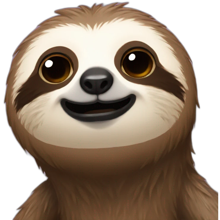kissing sloth emoji
