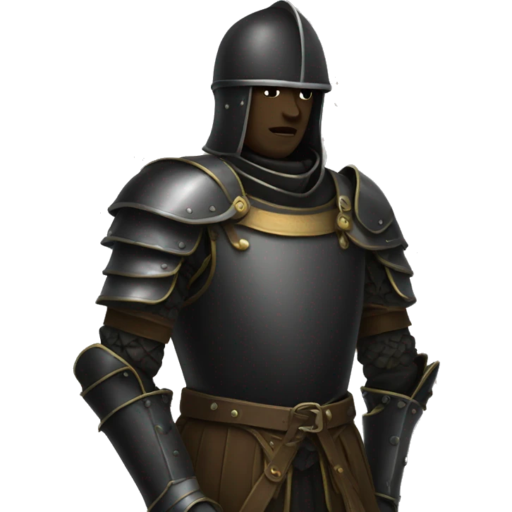 Chevalier armure noir emoji